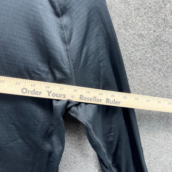 Under Armour Sweatshirt Womens XL Black Quarter Zip Fitted Coldgear Base 2.0 - Picture 2 of 11